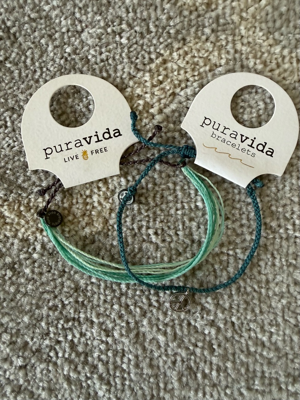Pura Vida Mint & Teal Friendship Bracelet Set
